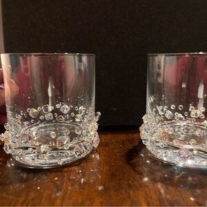 Preciosa Crystal Old Fashion Tumblers Embellished with Crystals